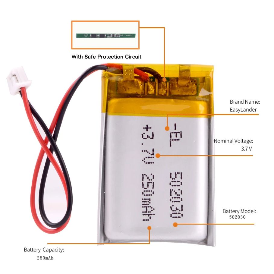 Аккумулятор LiPo 3.7V 250mAh ( – обзор и цена Drone Beacon Light